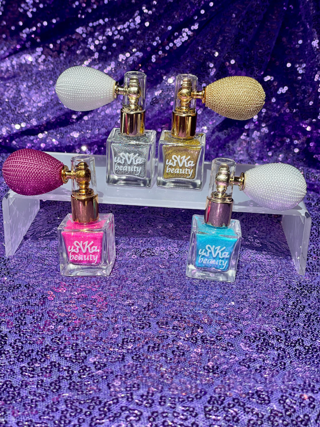 Set of 4 Glitter Spray